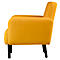 Canapé trois places meet® by Paperflow LISBOA, revêtement tissu safran, piétement noir, L 1760 x P 815 x H 830 mm