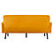 Canapé trois places meet® by Paperflow LISBOA, revêtement tissu safran, piétement noir, L 1760 x P 815 x H 830 mm