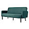 Canapé trois places meet® by Paperflow LISBOA, revêtement tissu vert, piétement noir, L 1590 x P 550 x H 430 mm