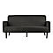 Canapé trois places meet® by Paperflow LISBOA, revêtement velours anthracite, piétement noir, L 1760 x P 815 x H 830 mm