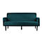 Canapé trois places meet® by Paperflow LISBOA, revêtement velours vert, piétement noir, L 1760 x P 815 x H 830 mm