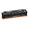 Cartouche de toner noire pour une imprimante. BoÃ®tier en plastique noir, support orange.