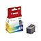 Eine Canon Pixma Tintenpatrone und ihre Verpackung. Auf der Verpackung steht Canon, Pixma, 38 Color, CL-38.