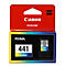 Canon-Druckerpatrone 441 Color in roter Verpackung. Schriftzug "Canon Genuine".