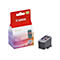 Produktabbildung einer Canon Tintenpatrone CL-52 Photo mit Verpackung. Die Verpackung ist rot und weiß, die Patrone grau und schwarz.