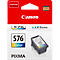 Canon CL-576 color ink cartridge. Red packaging with product image, lettering, and color code.