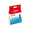 Eine Canon-Tintenpatrone, verpackt in einer rot-weiß-blauen Schachtel. Die Verpackung trägt das Canon-Logo, die Aufschrift "PIXMA" und "42 C Cyan".