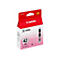 Eine Canon-Tintenpatrone, Modell 42 PM, in einer pink-rot gefärbten Verpackung. Aufgedruckt sind Produktinformationen und das Canon-Logo.