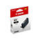 Schwarze Canon Tintenpatrone 65 BK, abgebildet in der Verpackung. Aufdruck: Canon, Black, Pixma, Genuine.