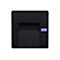 Schwarzer Drucker mit Display und Bedienfeld, Text: "Paper Settings".