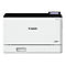 Weißer Canon Laserdrucker, schwarze Oberseite, Display und Schriftzug Canon.