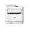 Weißer Canon Multifunktionsdrucker, mit Display, Ziffernblock und Logo.