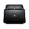 Schwarzer Canon Scanner, Modell DR-C240. Oben ist ein Einzug, Canon Logo. Unten ist der Ausgabeschlitz.