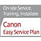 Text mit den Worten Canon Easy Service Plan in roter Farbe. Darüber steht in grauer Schrift: On-site Service, Training, Installatie.