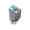 Graue Canon-Druckerpatrone, blaues Etikett mit Aufschrift 1000 und Barcode. Schwarze Aufschrift C.