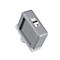 Graue Canon Tintenpatrone, Etikett mit Bezeichnung PFI-110MBK, 160ml.