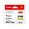 Gelbe Canon Tintenpatrone PFI-4100<Y> mit Aufschrift "GENUINE".