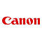 Logo Canon rouge sur fond blanc.