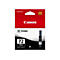 Canon Tintenpatrone 72 MBK, schwarz, vor weiÃŸem Hintergrund. Aufschrift: Genuine, Canon, Pixma, 72 MBK, Matte Black.