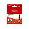 Rote Canon Tintenpatrone. Aufschrift Genuine, Canon, Pixma, 72 R Red.