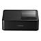 Schwarzer Canon-Fotodrucker. Der Drucker hat ein Display und das Canon-Logo.