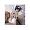 Person betrachtet Fotoalbum mit Bildern, ein Fotodrucker druckt Bilder.
