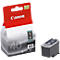 Eine Canon Druckerpatrone und deren Verpackung. Schwarze Tinte, Produktname: Canon 40 Black.