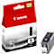 Eine Canon Druckerpatrone und ihre Verpackung in Rot und Weiss, der Text ist lesbar: 5 PGBK.