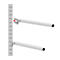 A shelf support is inserted into a shelving system. The top element is inserted into the guide.