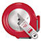 Red BMI radius tape measure with 20 m scale.