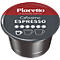 Capsule de café Piacetto pour Cafissimo, dosette foncée avec l'inscription ESPRESSO et icônes.