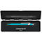 Opened pen case with a black and a teal pen. The Caran d'Ache logo is visible.