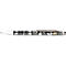 Ballpoint pen with black and white pattern and silver clip.