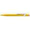 Caran d'Ache Kugelschreiber 849 COLORMAT-X, Metallclip, Druckmechanik, gelb