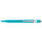 Caran d'Ache Kugelschreiber 849 COLORMAT-X, Metallclip, Druckmechanik, türkisblau