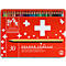 Red box of 30 colored pencils, Swiss crosses and lettering: "Carand'Ache", "Swisscolor", "Colour Pencils".