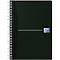Carnet à spirales OXFORD Office Essentials A5, format A5, reliure double, 90 feuilles lignées, sans microperforation, blanc, compatible SCRIBZEE®, EU ECO Label, couverture noire, 5 pièces
