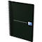 Carnet à spirales OXFORD Office Essentials A5, format A5, reliure double, 90 feuilles lignées, sans microperforation, blanc, compatible SCRIBZEE®, EU ECO Label, couverture noire, 5 pièces