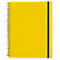 Carnet de notes Easy, A4, KolmaFlex, 100 feuilles, 5 mm, quadrillé, jaune