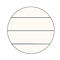 Un cercle avec trois lignes horizontales. Les parties supérieure et inférieure du cercle sont de couleur crème, les lignes sont noires.