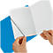 Carnet de notes my.book Herlitz, format A4, plastique, 2 x 40 feuilles quadrillées/lignées, bleu