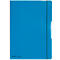 Carnet de notes my.book Herlitz, format A4, plastique, 2 x 40 feuilles quadrillées/lignées, bleu