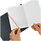 Carnet de notes my.book Herlitz, format A4, plastique, 2 x 40 feuilles quadrillées/lignées, noir