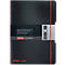 Carnet de notes my.book Herlitz, format A4, plastique, 2 x 40 feuilles quadrillées/lignées, noir