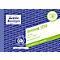 Carnet de reçus Avery® Zweckform 1255, format paysage A6, TVA incluse, avec 1 feuille de papier bleu, perforé et poinçonné, Ange Bleu, blanc, 100 feuilles