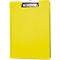 Carpeta con clip MAUL, DIN A4, con clip metálico, portabolígrafos, 319 x 229 x 13 mm, cartón con cubierta de lámina, amarillo