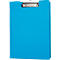 Carpeta con clip MAUL, DIN A4, con clip metálico, portabolígrafos, 319 x 229 x 13 mm, cartón con cubierta de lámina, azul claro
