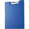 Carpeta con clip MAUL, DIN A4, con clip metálico, portabolígrafos, 319 x 229 x 13 mm, cartón con cubierta de lámina, azul
