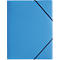 Carpeta Pagna de 3 solapas con banda elástica, A4, PP, azul claro