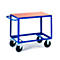 Carrito de transporte con mesa 1 superficie de carga, 1000 x 700 mm, capacidad de carga 500 kg, para fabricación y taller